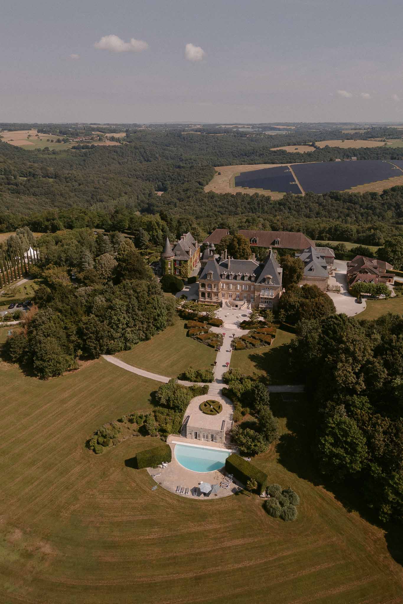 Aerial view of in a garden