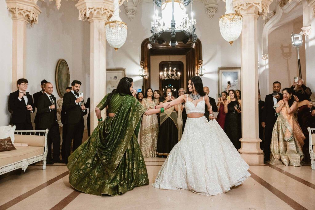 Chateau Challain F.Bandiera bride guests dancing dance floor reception proper