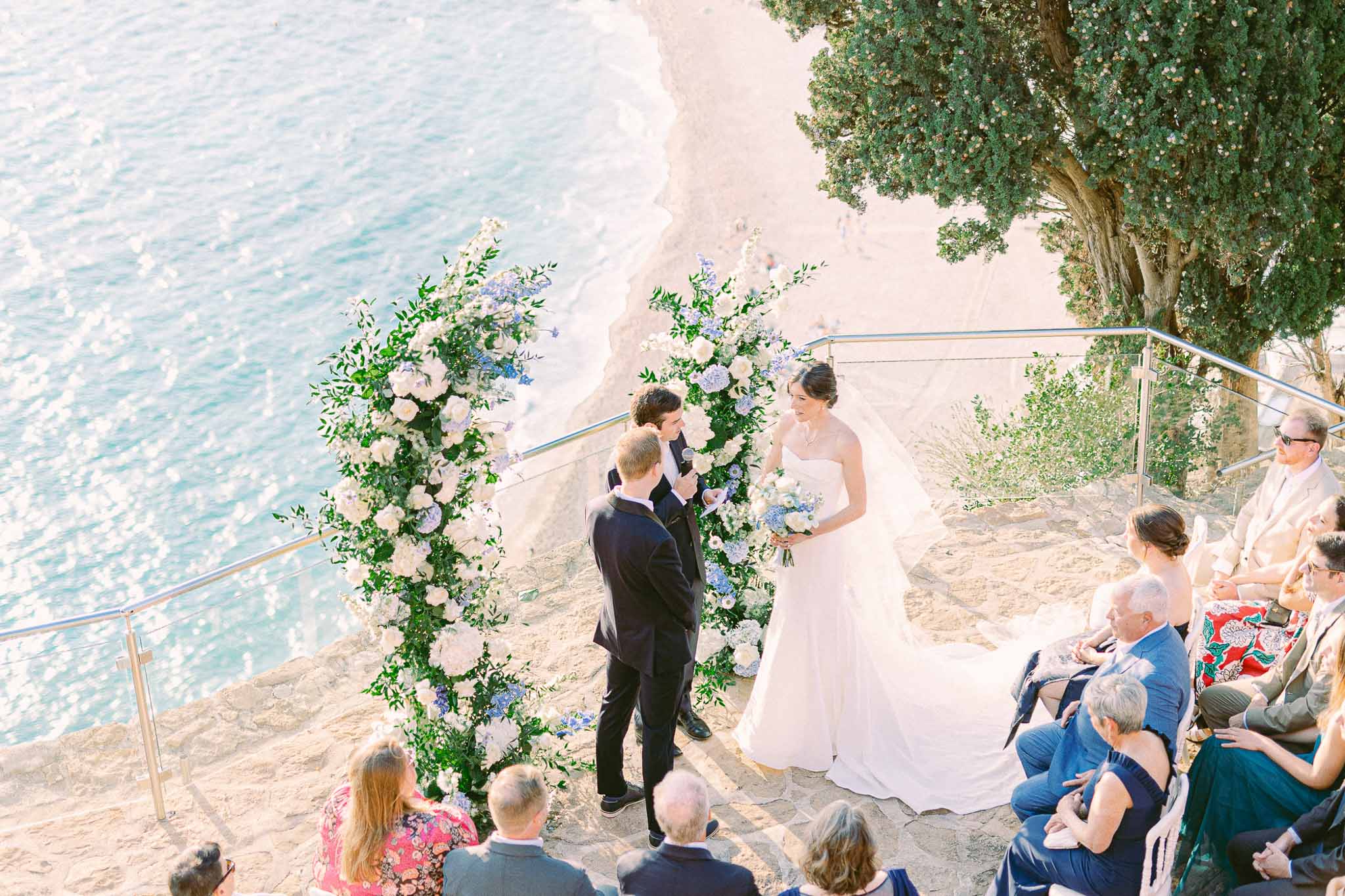 french riviera wedding overlooking mediterranean sea