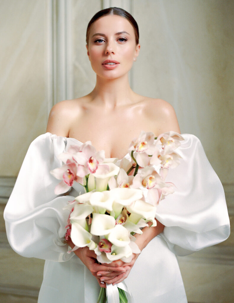 bride with bouquet film