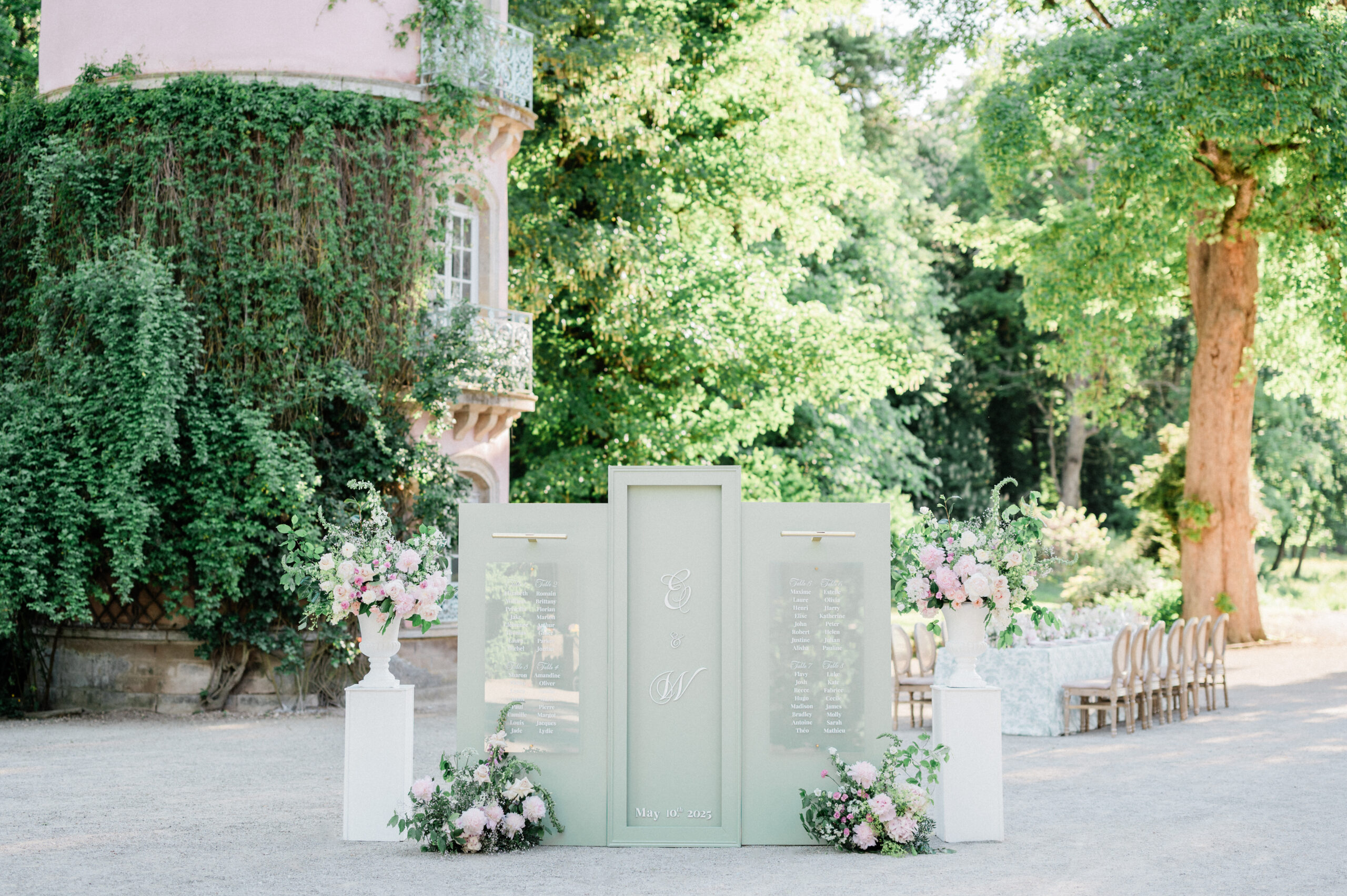 seating chart french wedding