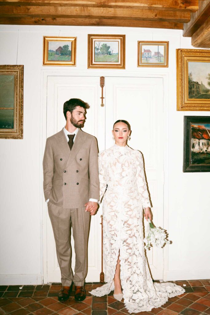 chateau de la gruerie pink wedding 10