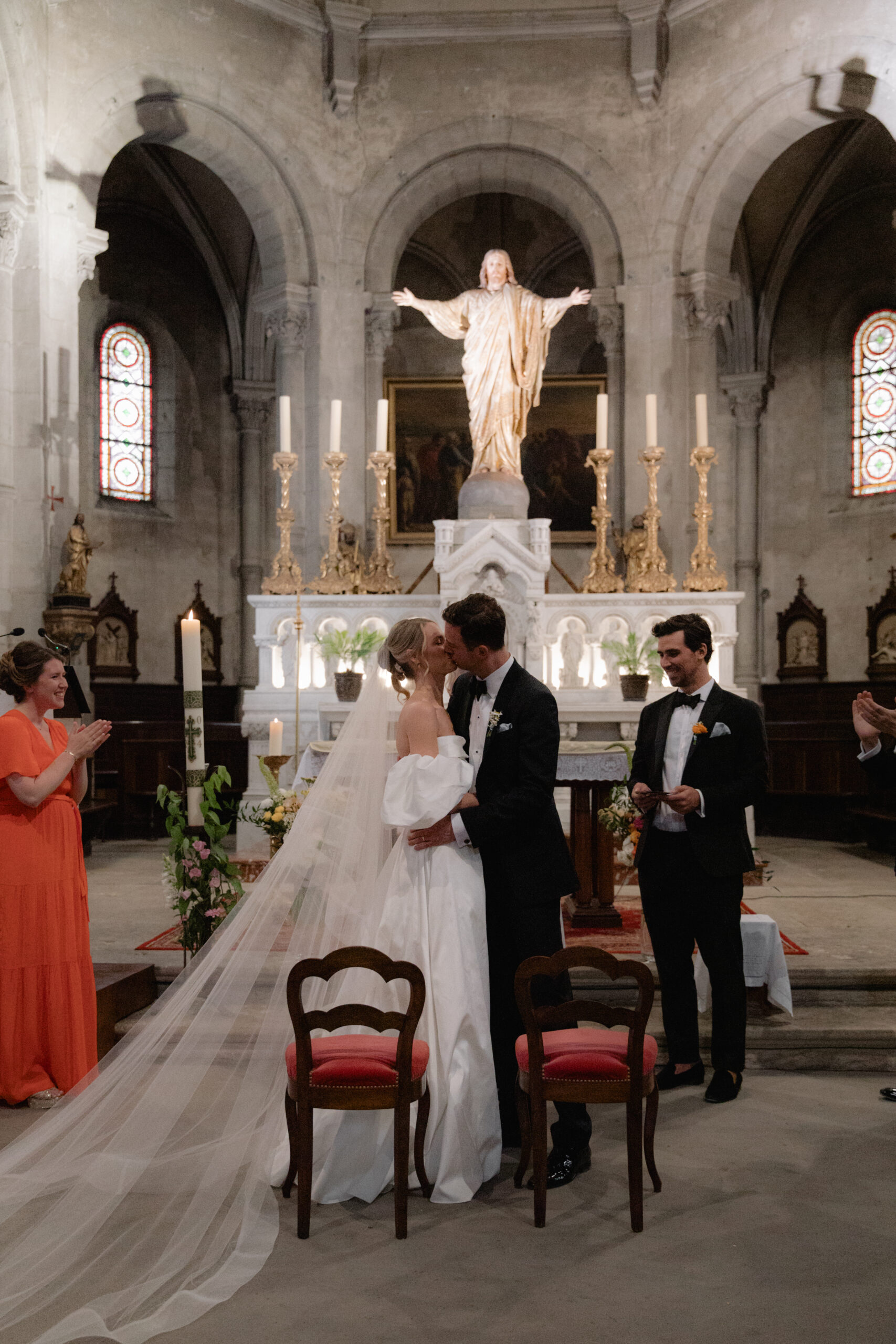 catholic wedding at the church in france