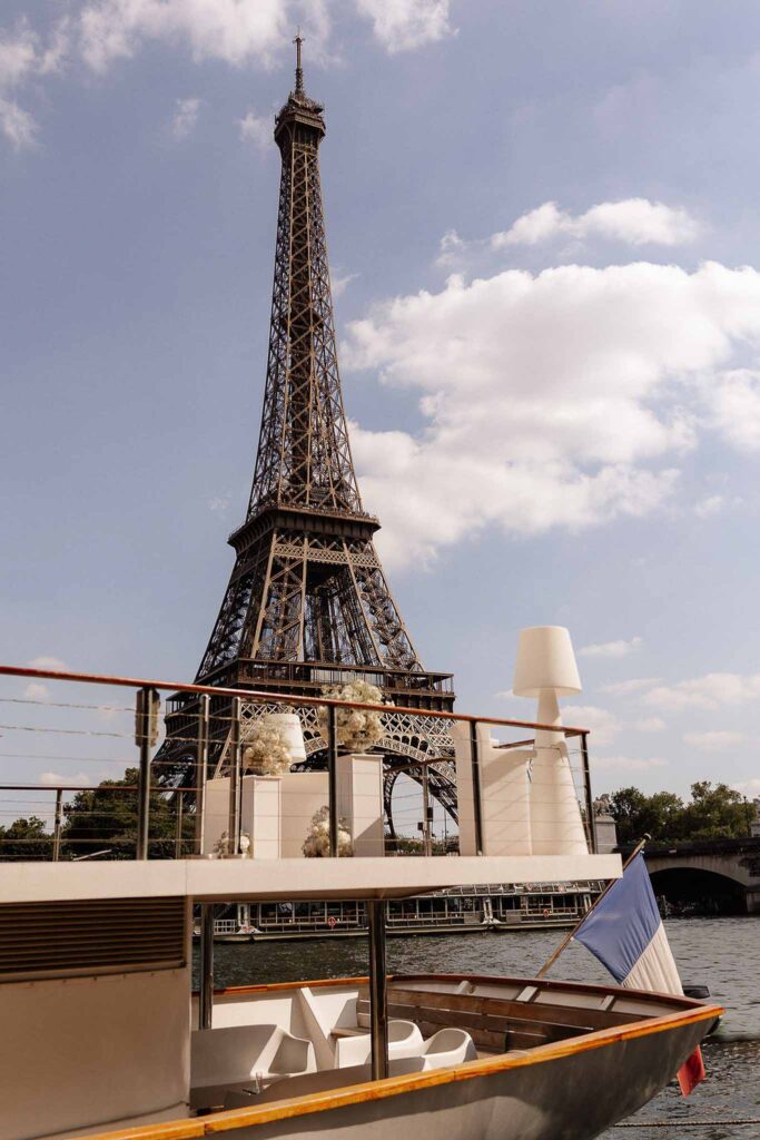 Boat in Paris Joan Jellet detail shot eiffel tower boat yacht sailing