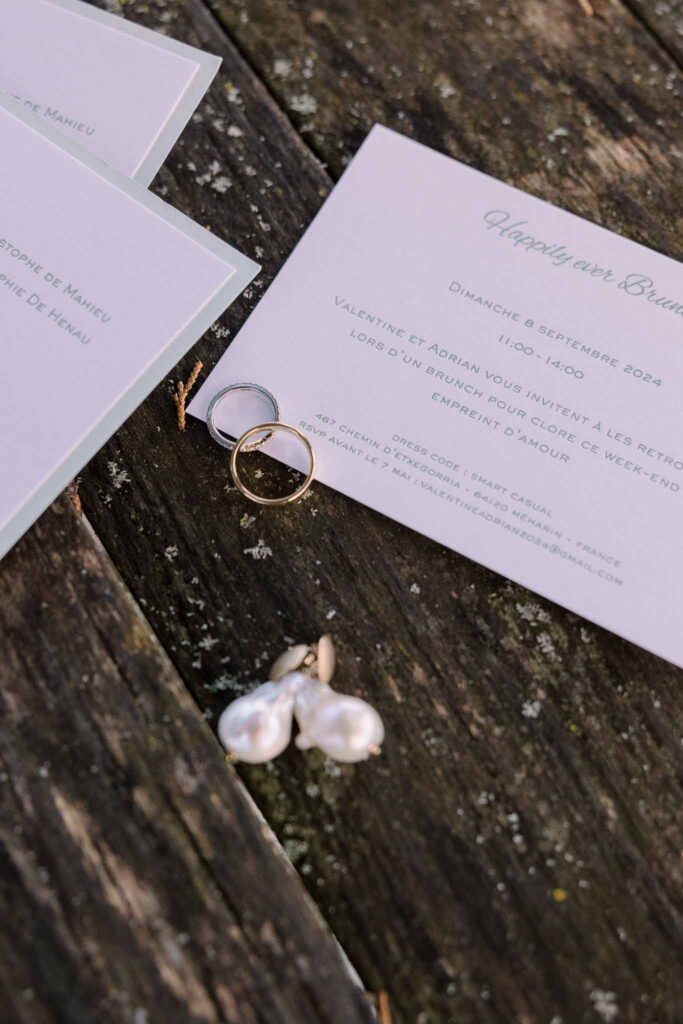 Maison Belzunce S.Castillo flatlay invitation rings