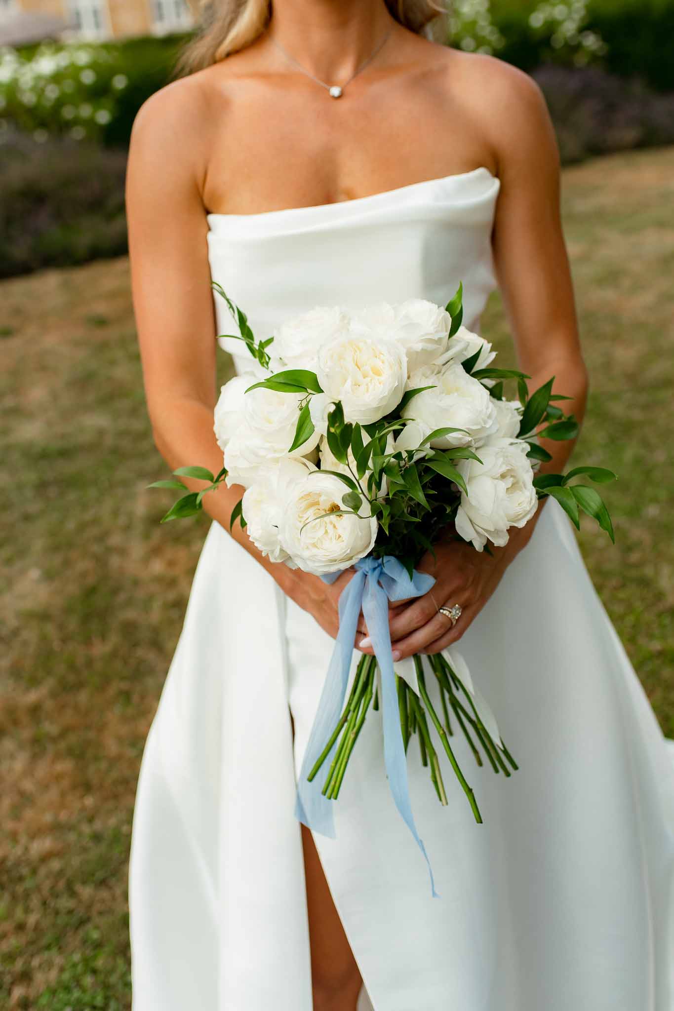 Bridal portrait in a garden