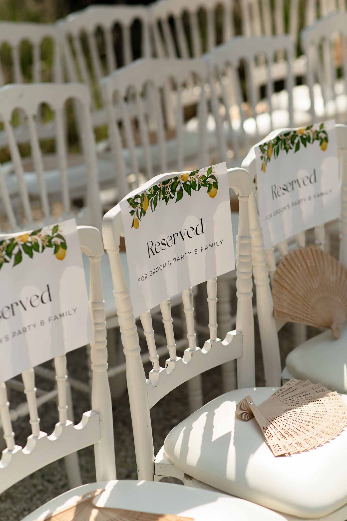 Wedding ceremony setup